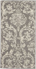 2' X 4' Gray Damask Power Loom Area Rug